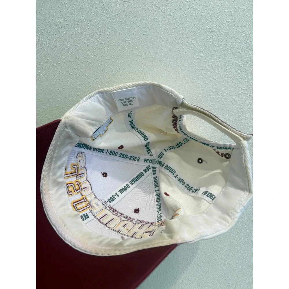 USC Trojans 2005 National Champions Hat Stadium Collection Orange Bowl Cap Cream